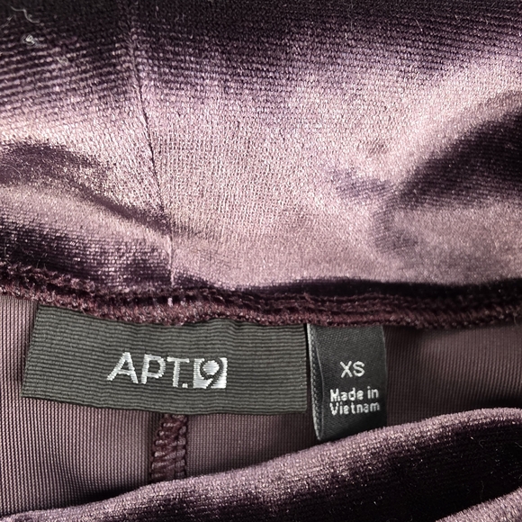 Apt. 9 High Neck XS Sleeveless Crushed Velvet Dress Deep Burgundy 2704- - Picture 4 of 8